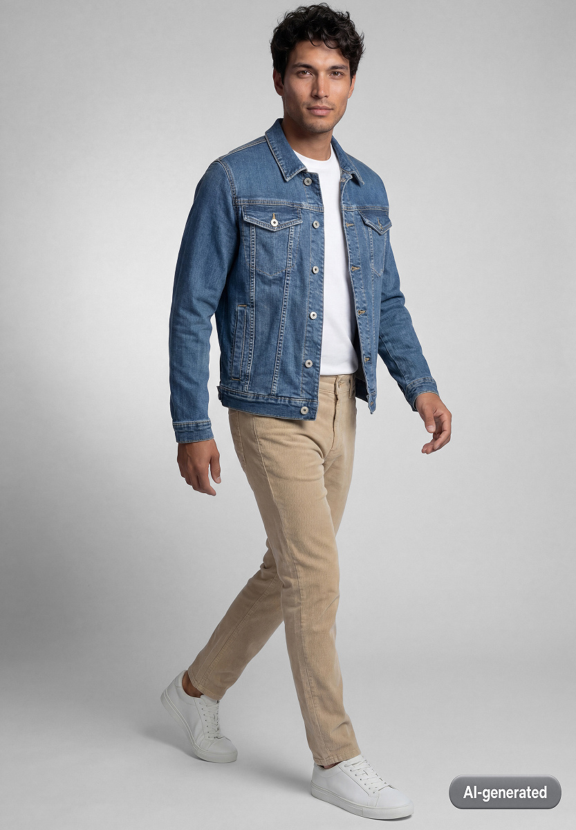 Denimjacke aus Baumwoll-Stretch