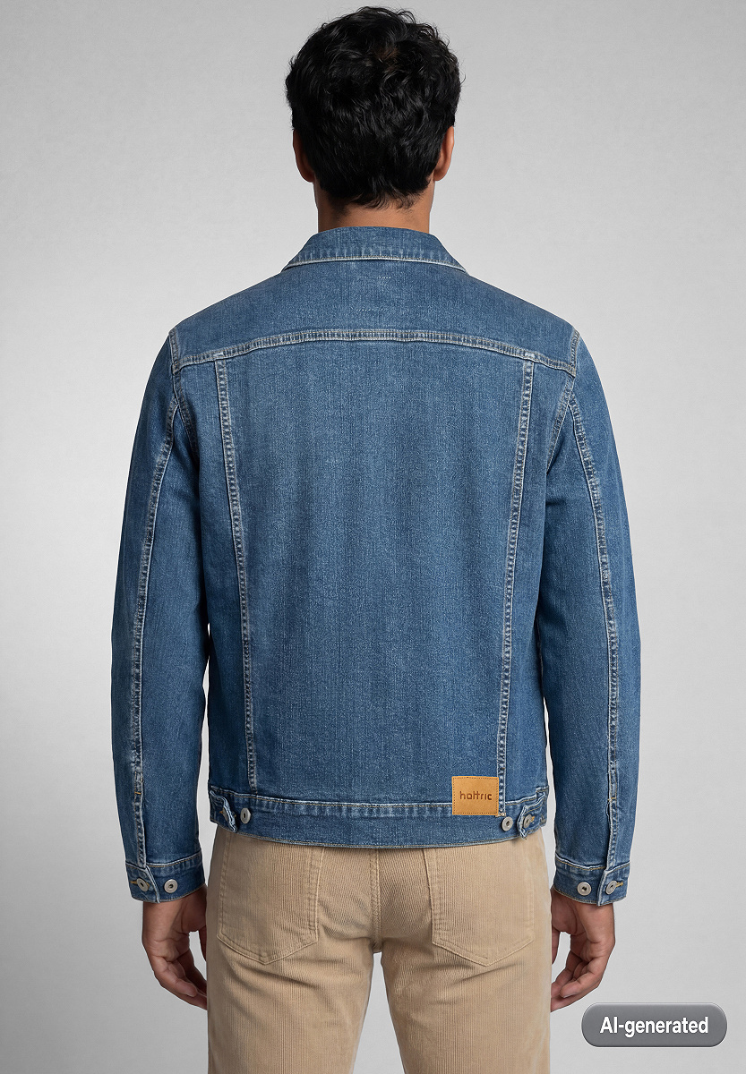 Denimjacke aus Baumwoll-Stretch