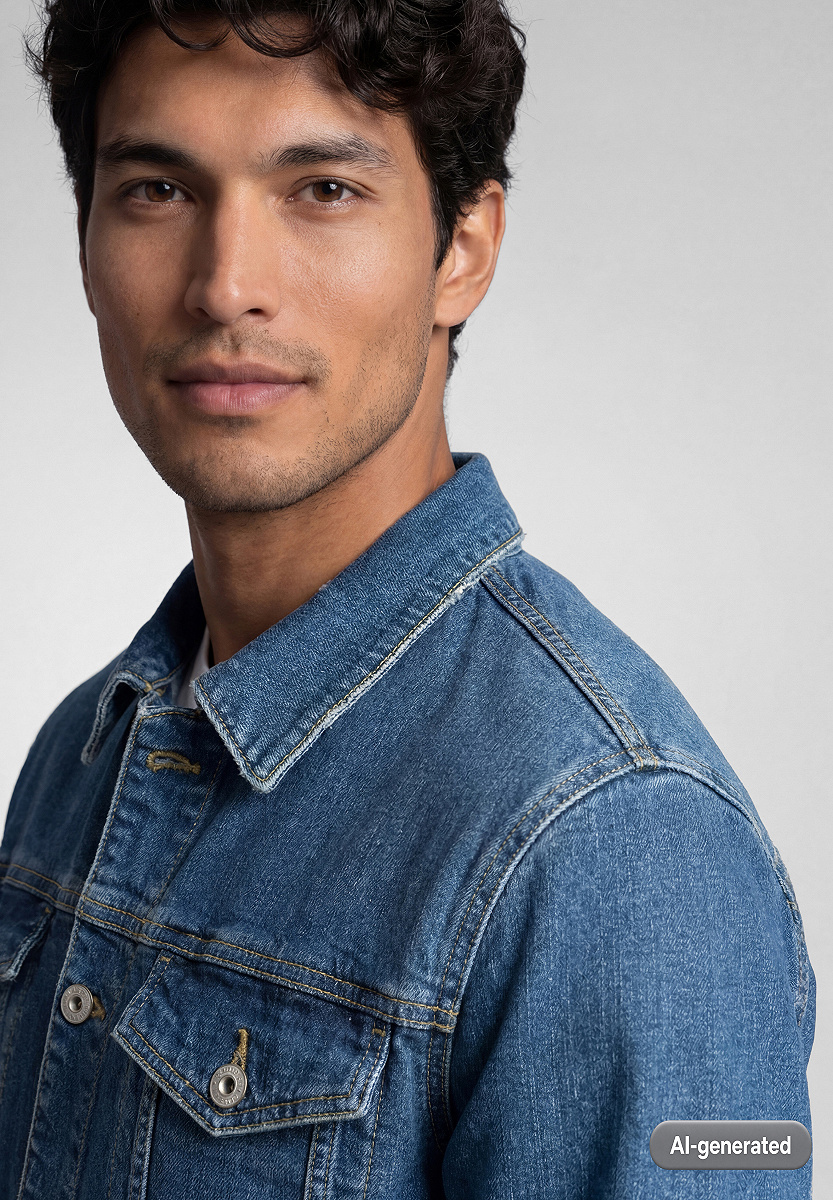 Denimjacke aus Baumwoll-Stretch