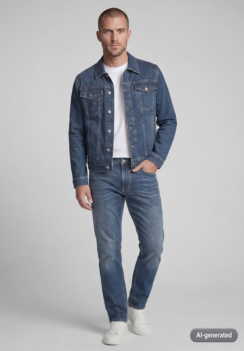 Denimjacke aus Baumwoll-Stretch