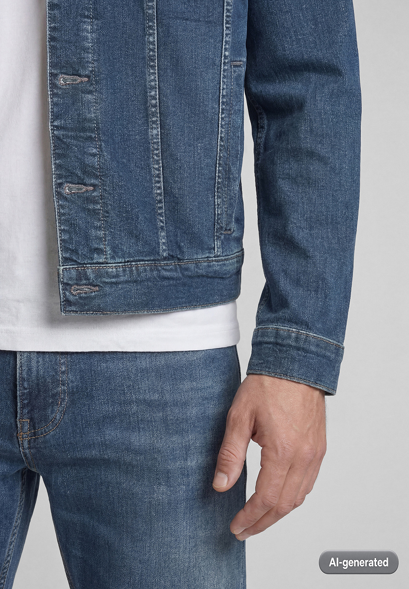 Denimjacke aus Baumwoll-Stretch