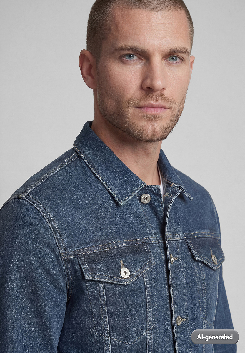 Denimjacke aus Baumwoll-Stretch