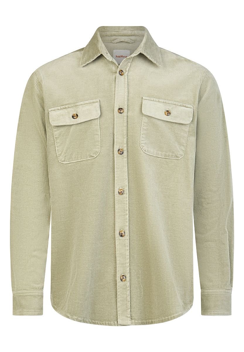 Cord-Overshirt mit Brusttaschen