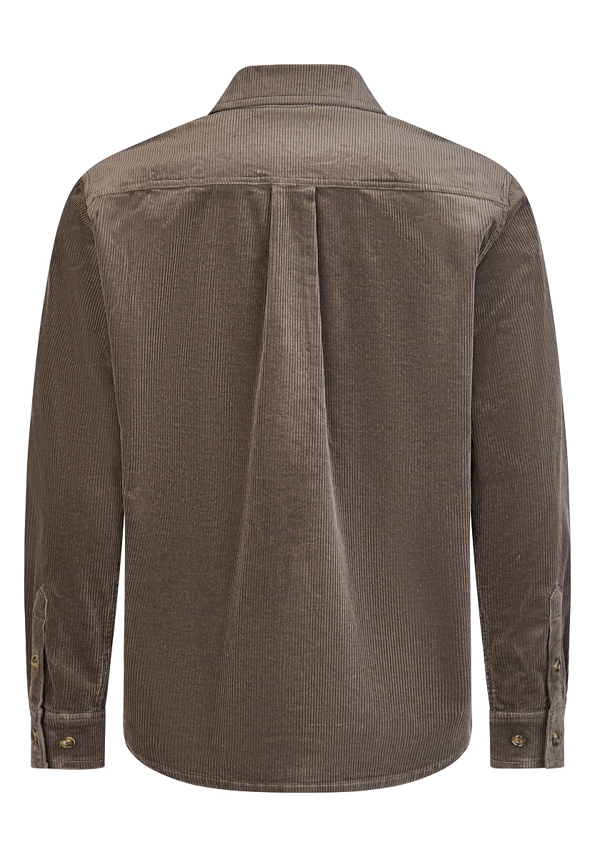 Cord-Overshirt mit Brusttaschen