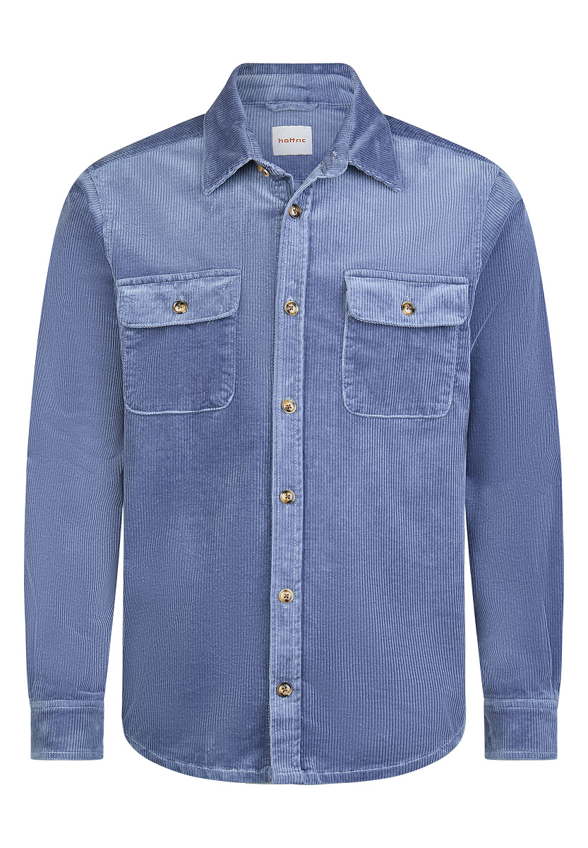 Cord-Overshirt mit Brusttaschen