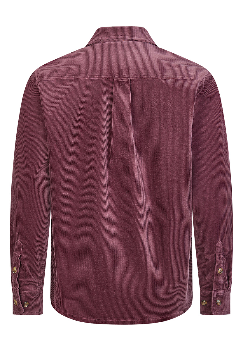 Cord-Overshirt mit Brusttaschen