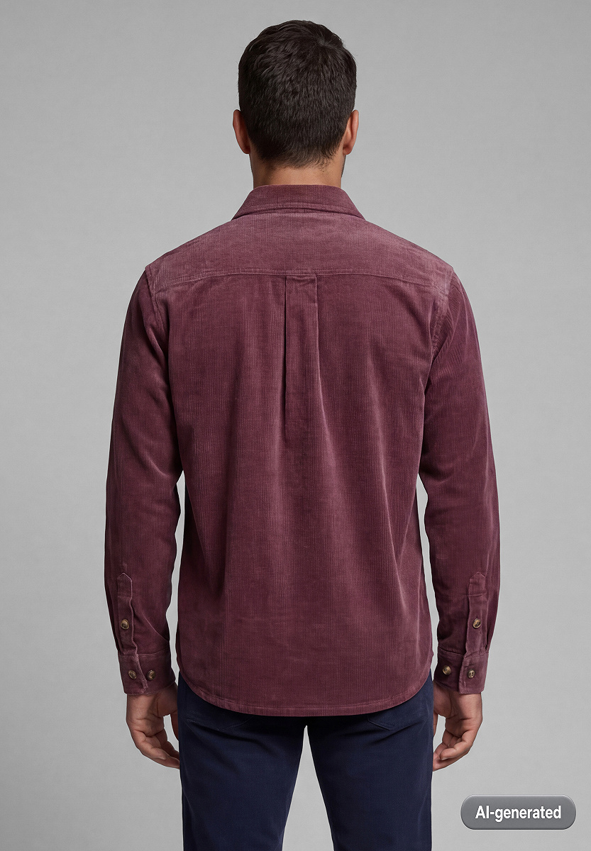 Cord-Overshirt mit Brusttaschen