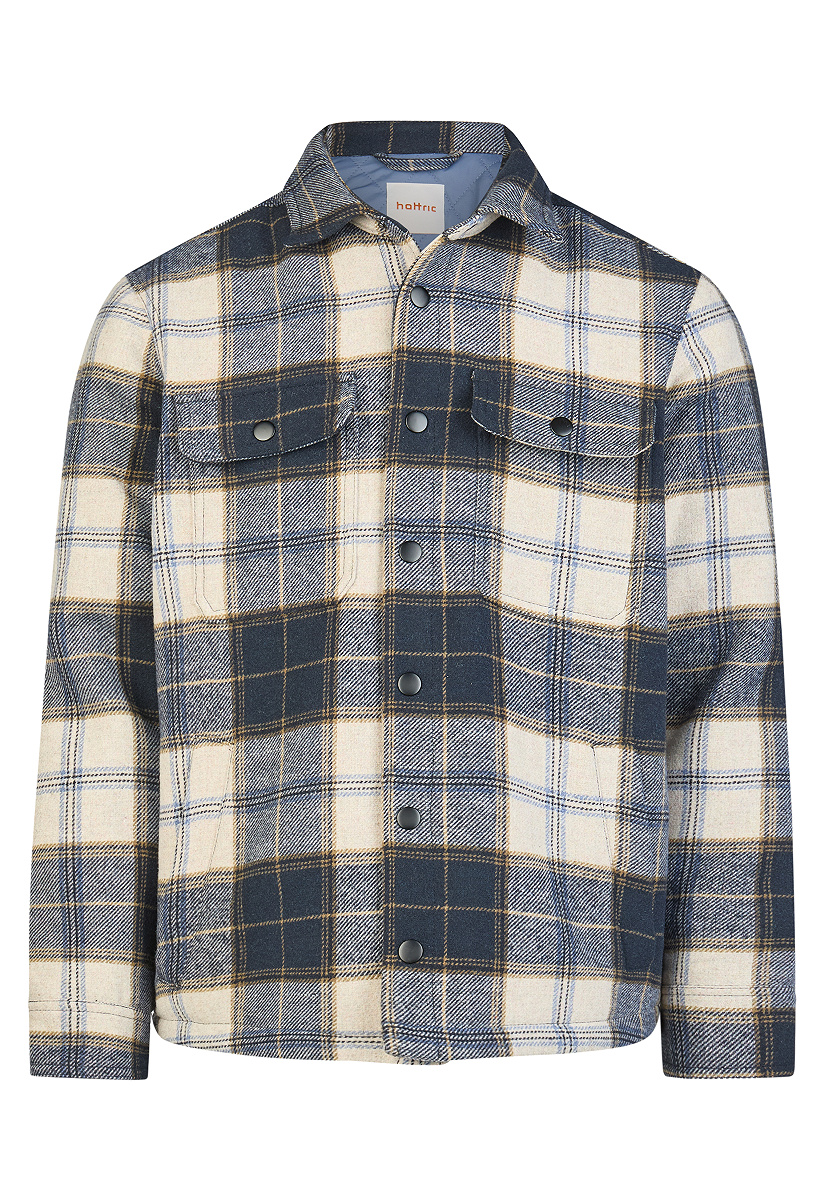 Materialmix Jacke mit Wollanteil