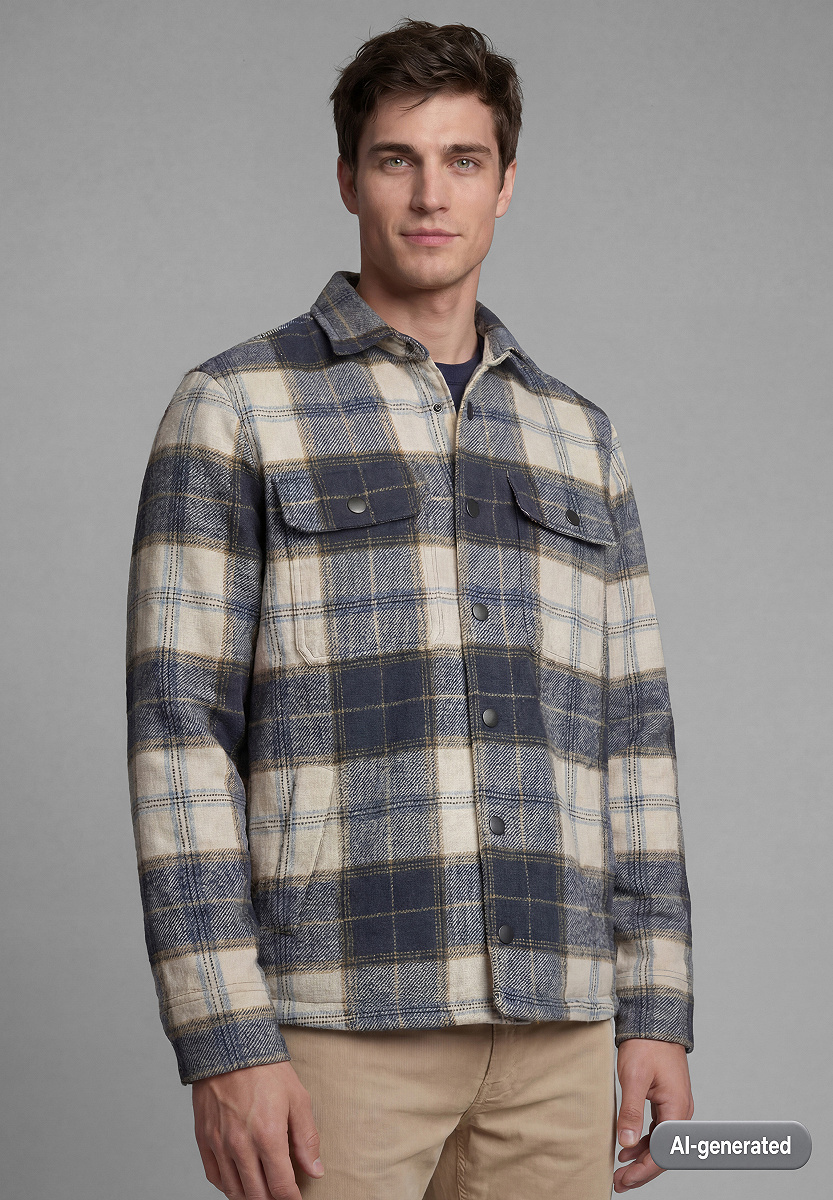 Materialmix Jacke mit Wollanteil