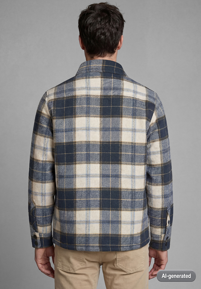 Materialmix Jacke mit Wollanteil