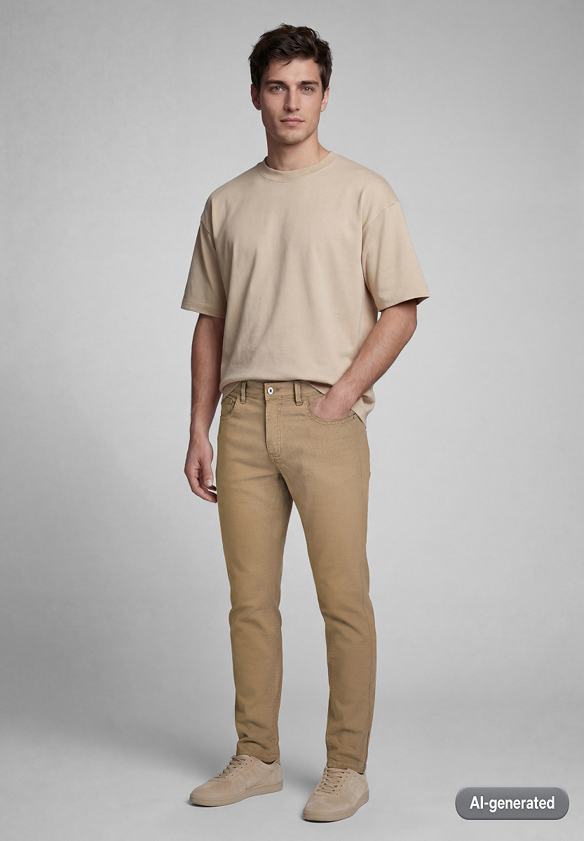 Strukturierte 5-Pocket Hose