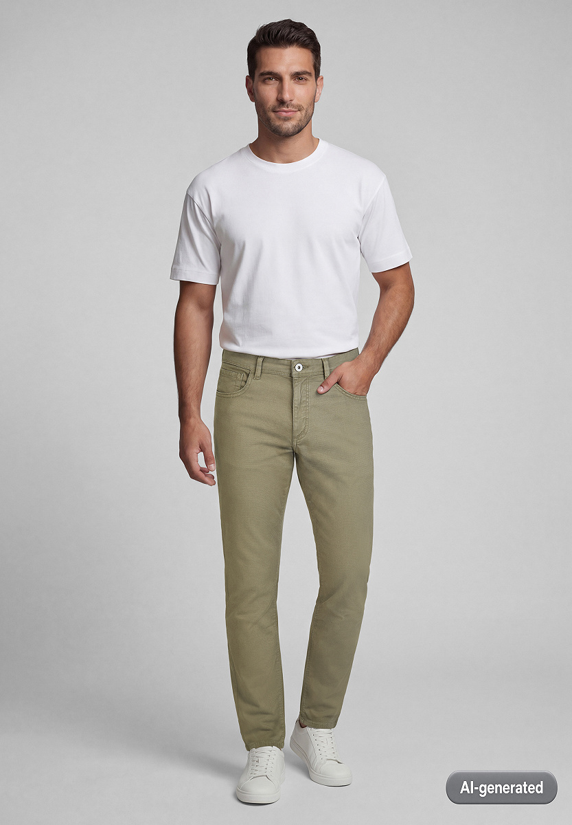 Strukturierte 5-Pocket Hose
