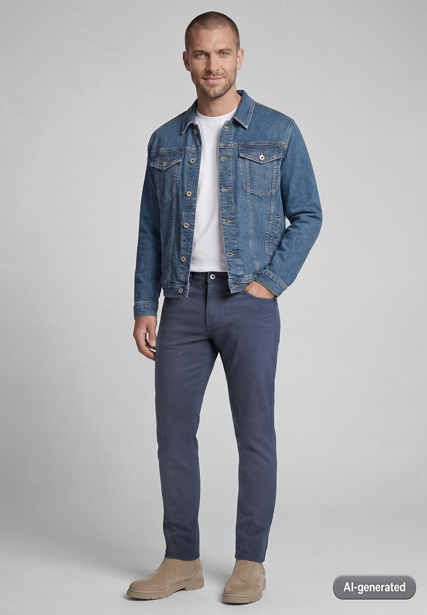 Strukturierte 5-Pocket Hose