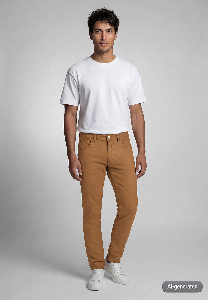 Strukturierte 5-Pocket Hose